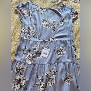 NWT Free people open v back periwinkle midi dress